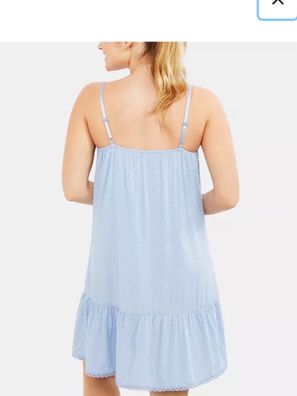 Motherhood Maternity Light Blue Spaghetti Strap Maternity Nightgown